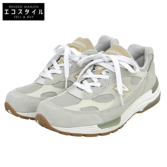 NEW BALANCE ニューバランス U992720 USA製 992 ローカットスニーカー シューズ メンズ カーキ×ベージュ 26.5cm シューズ