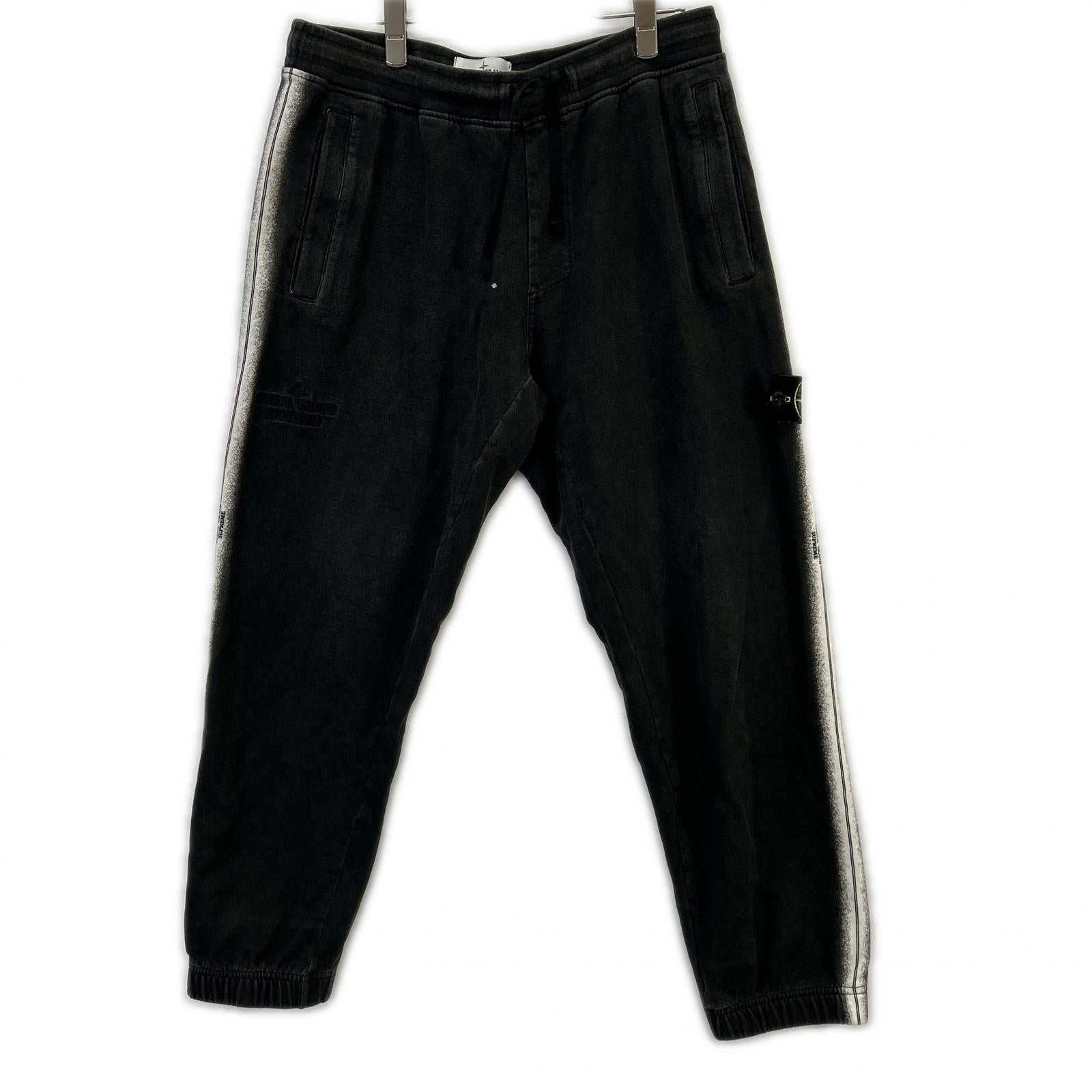STONE ISLAND ストーンアイランド 【×SUPREME】22SS 7625602S2 ブラック Stripe Sweatpant ボトムス