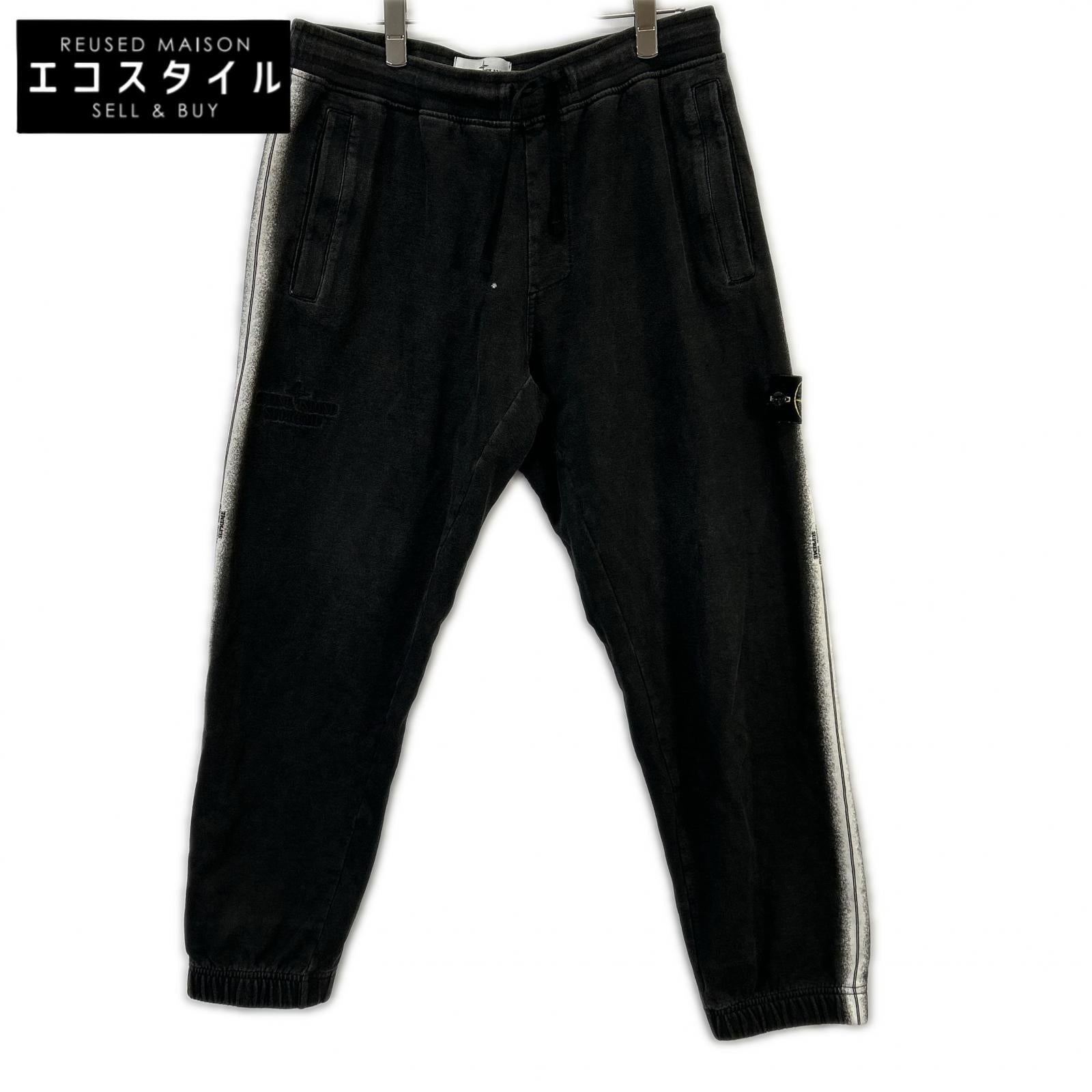 STONE ISLAND ストーンアイランド 【×SUPREME】22SS 7625602S2 ブラック Stripe Sweatpant ボトムス