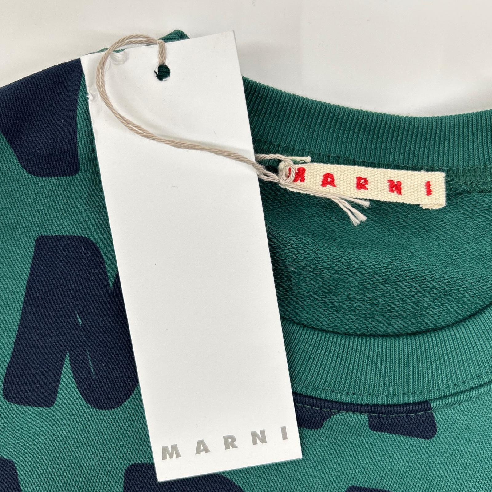 MARNI マルニ M00601-M00MW グリーン 総柄 クルーネックプルオーバー トップス