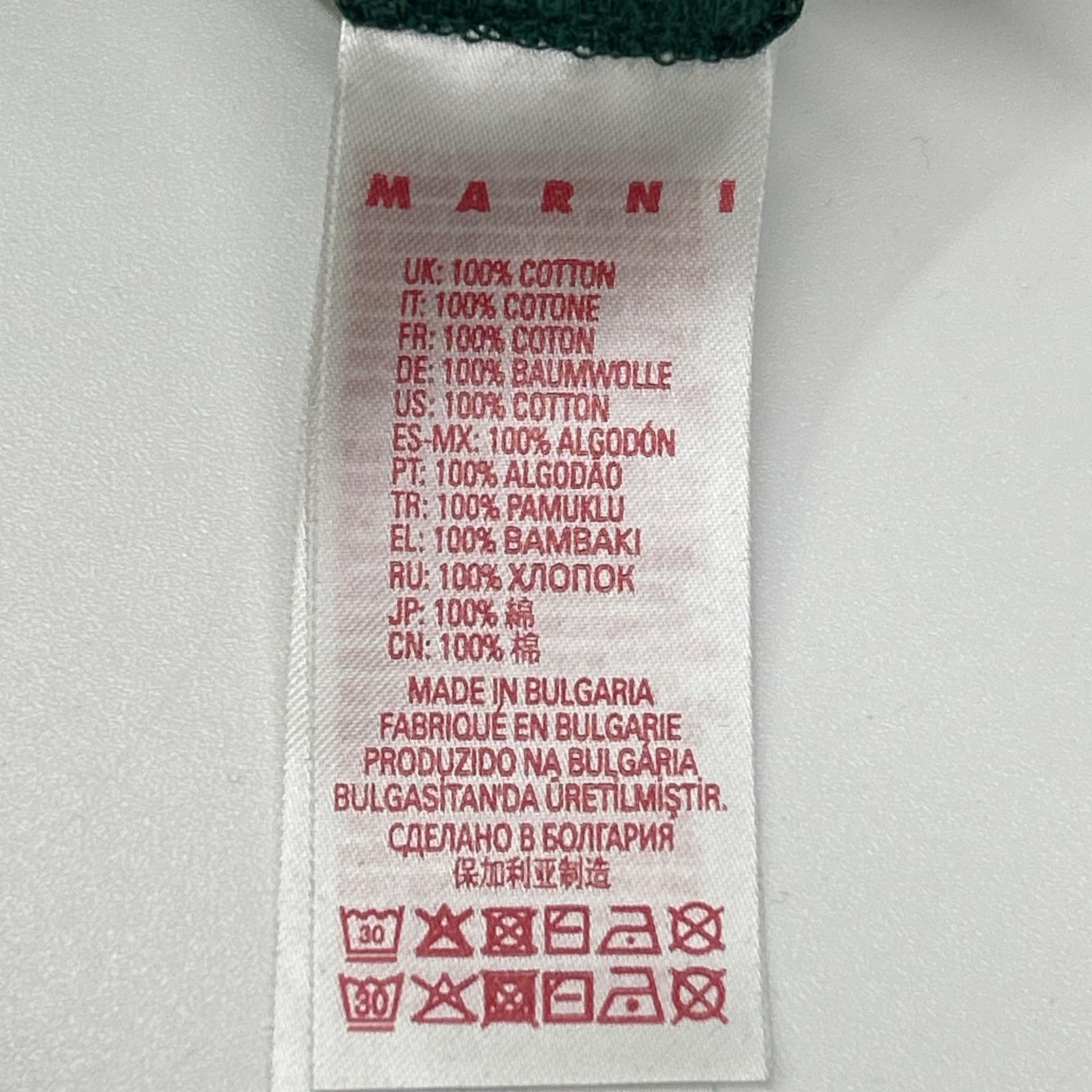 MARNI マルニ M00601-M00MW グリーン 総柄 クルーネックプルオーバー トップス