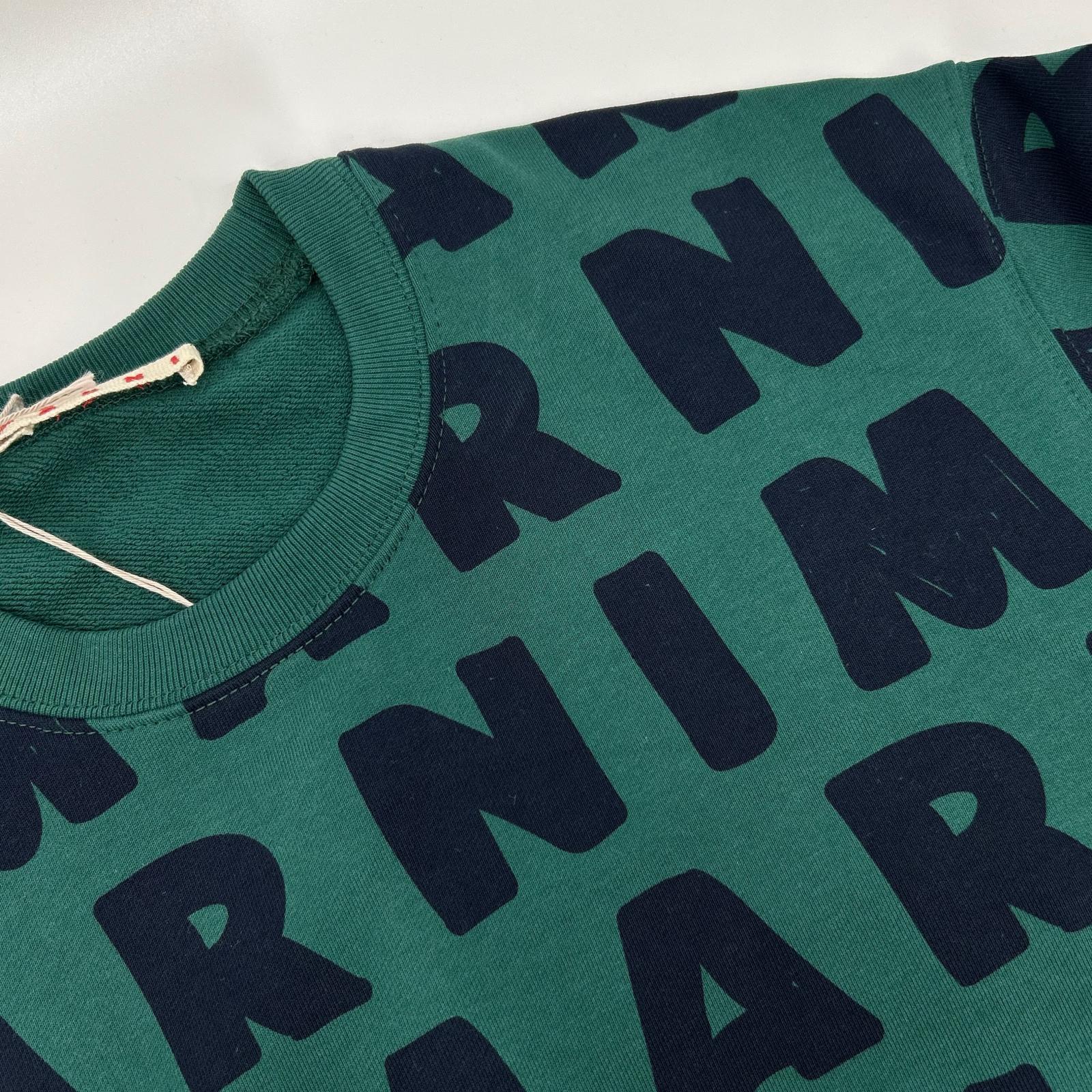 MARNI マルニ M00601-M00MW グリーン 総柄 クルーネックプルオーバー トップス