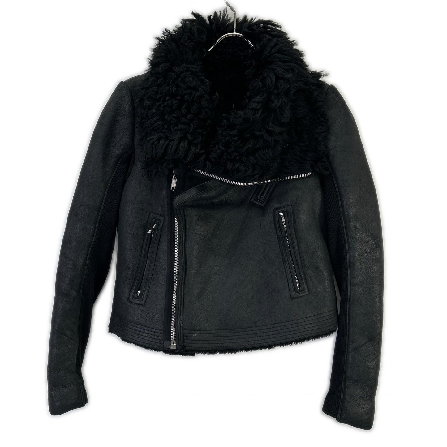 Rick Owens リックオウエンス RP16F2728-LSHTG ブラック レザー ムートンジャケット ジャケット