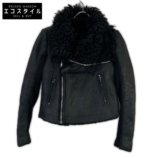 Rick Owens リックオウエンス RP16F2728-LSHTG ブラック レザー ムートンジャケット ジャケット