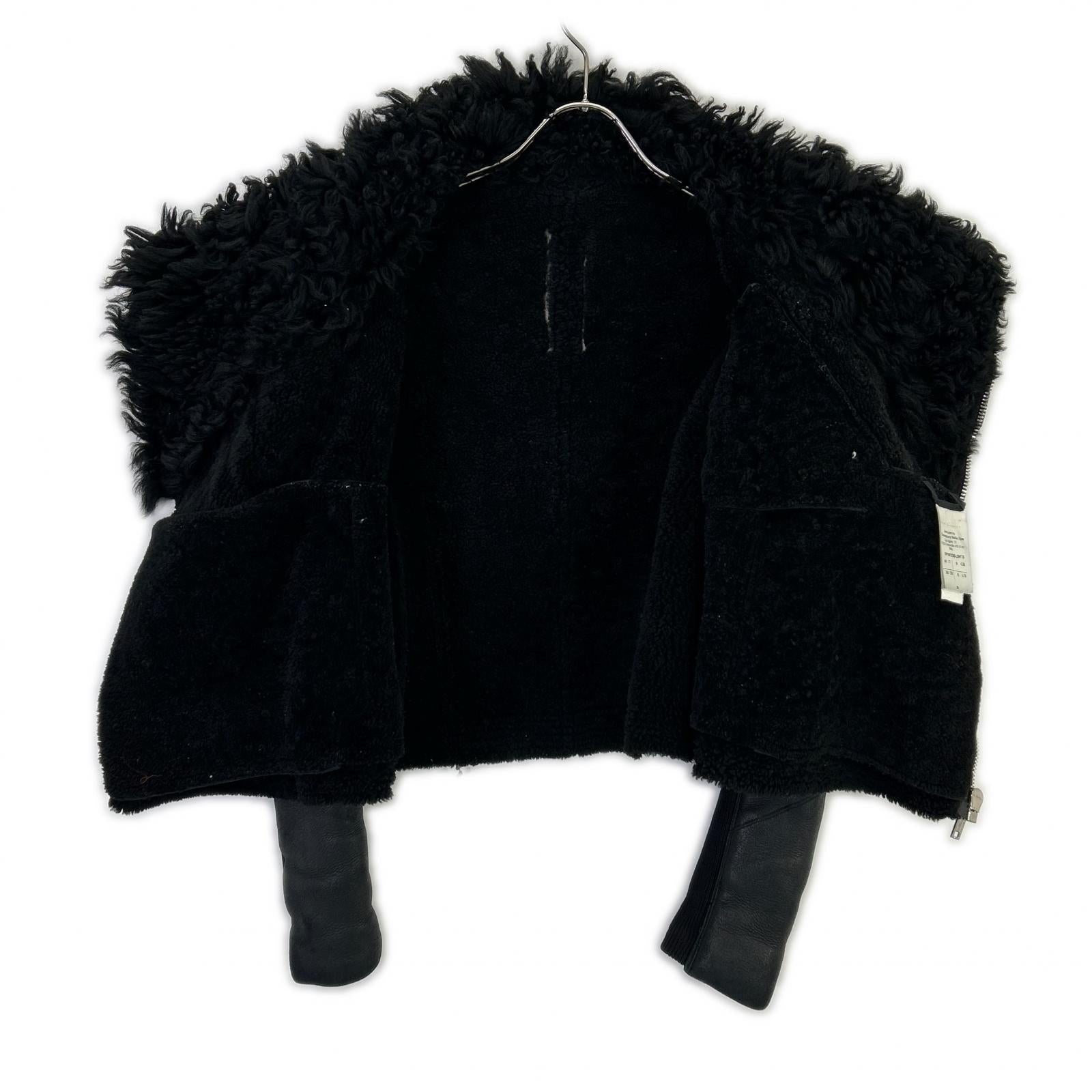 Rick Owens リックオウエンス RP16F2728-LSHTG ブラック レザー ムートンジャケット ジャケット