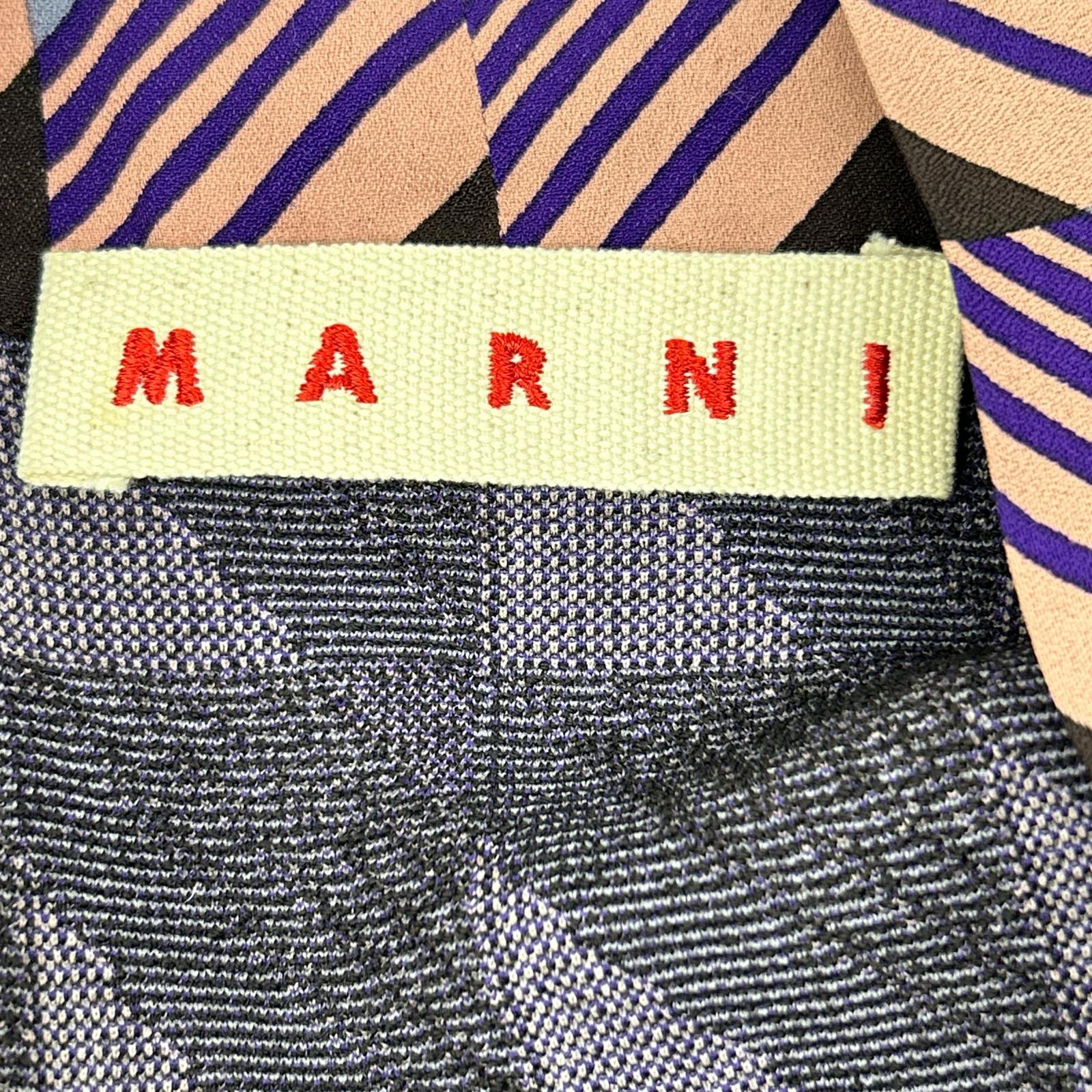 MARNI マルニ マルチカラー 総柄 ボウタイブラウス トップス