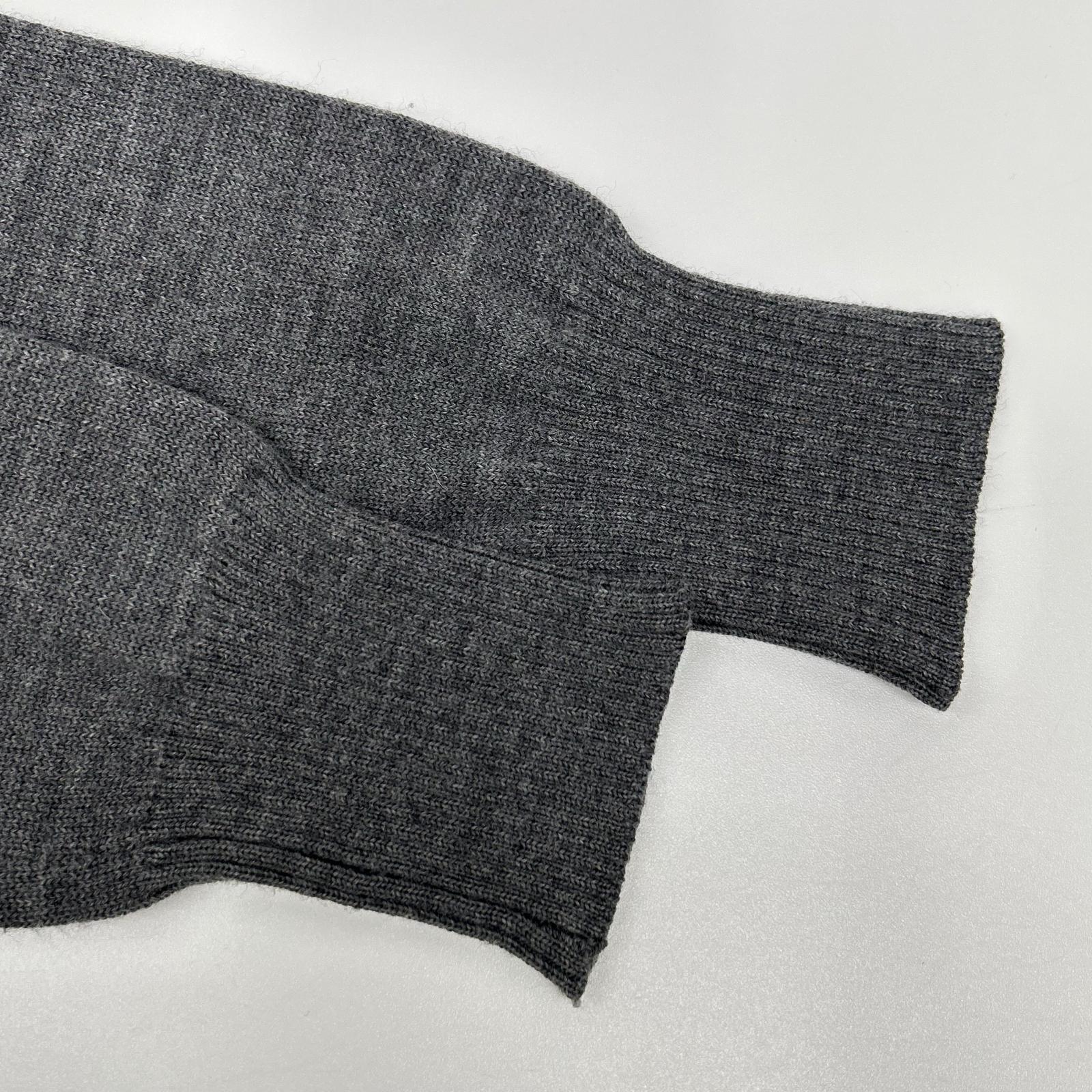 THOM BROWNE トムブラウン FKA243A-00014035 グレー トロンプルイユ ニットプルオーバー トップス