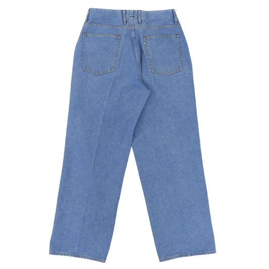 LEVI'S リーバイス 美品 ウエストゴム ウエストオーバーオールズ デニムパンツ ボトムス レディース ブルー W32 870I ボトムス