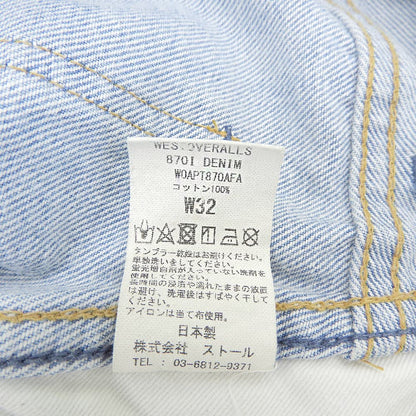 LEVI'S Levi's excellent condition elastic-waist Westoveralls denim pants women's bottoms blue W32 870I bottoms