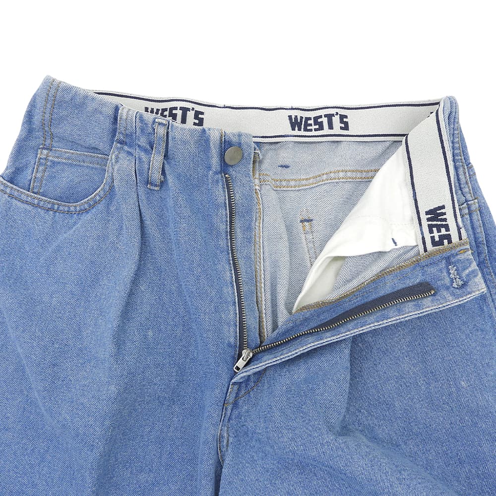 LEVI'S Levi's excellent condition elastic-waist Westoveralls denim pants women's bottoms blue W32 870I bottoms