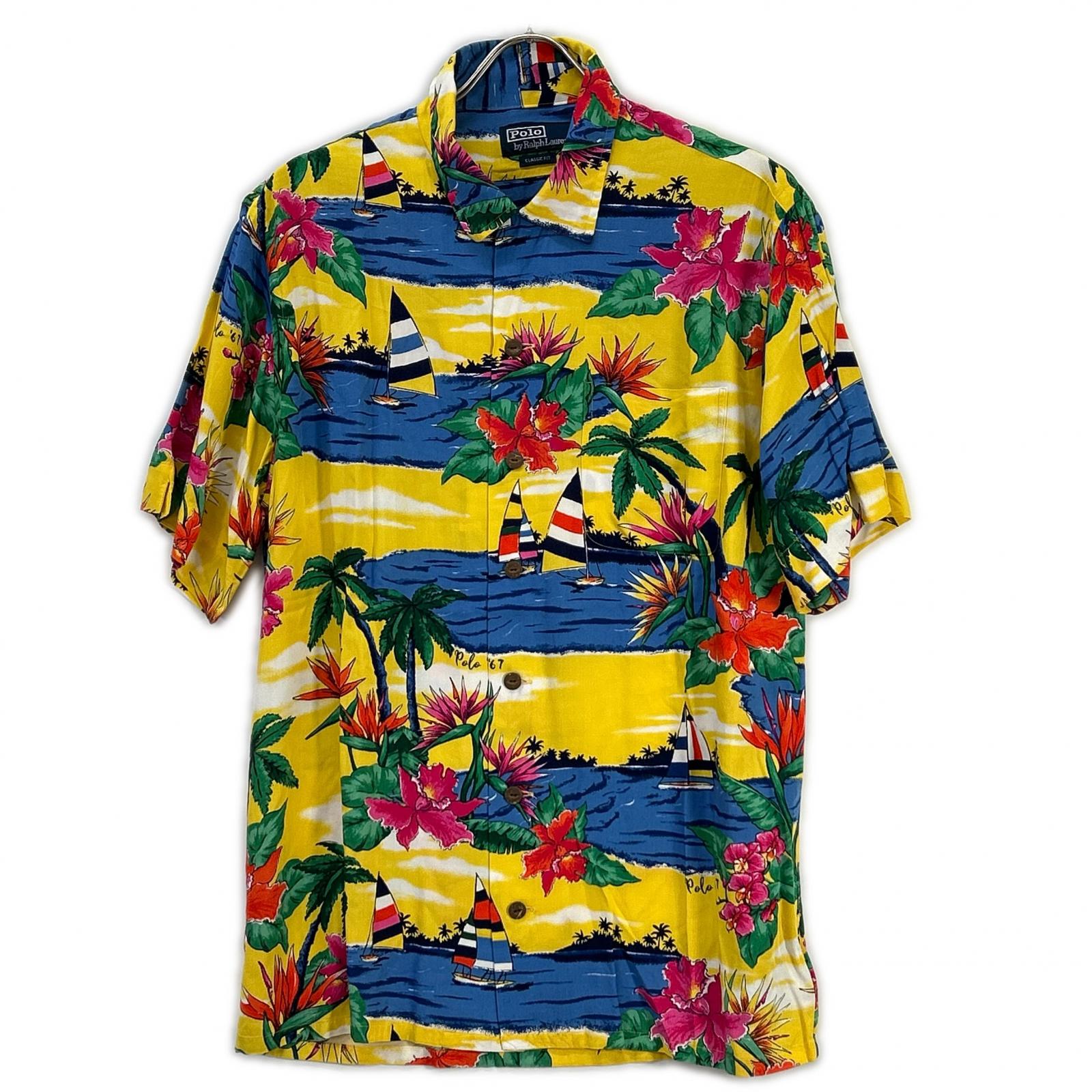 POLO RALPH LAUREN ポロ ラルフローレン イエロー 総柄 アロハシャツ トップス