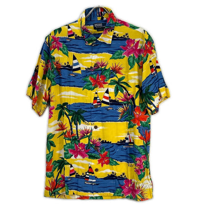 POLO RALPH LAUREN ポロ ラルフローレン イエロー 総柄 アロハシャツ トップス