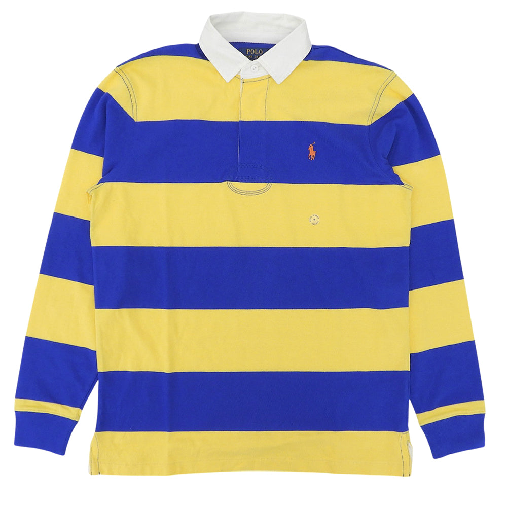 POLO RALPH LAUREN ポロ ラルフローレン 未使用 ボーダー 長袖 ラガーシャツ トップス メンズ イエロー×ブルー M トップス