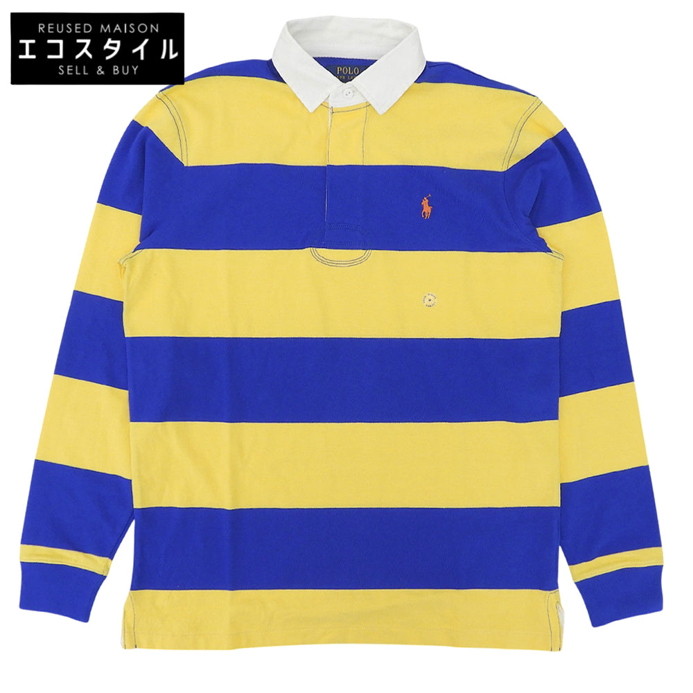 POLO RALPH LAUREN ポロ ラルフローレン 未使用 ボーダー 長袖 ラガーシャツ トップス メンズ イエロー×ブルー M トップス