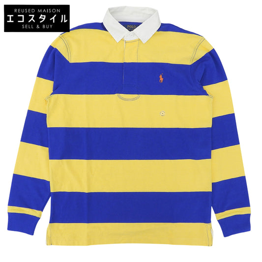 POLO RALPH LAUREN ポロ ラルフローレン 未使用 ボーダー 長袖 ラガーシャツ トップス メンズ イエロー×ブルー M トップス