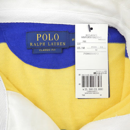 POLO RALPH LAUREN ポロ ラルフローレン 未使用 ボーダー 長袖 ラガーシャツ トップス メンズ イエロー×ブルー M トップス