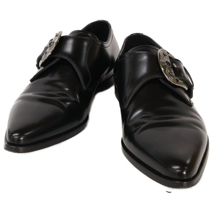 DOLCE&GABBANA ドルチェアンドガッバーナ A50375 シルバーバックル シングルモンク ドレスシューズ シューズ