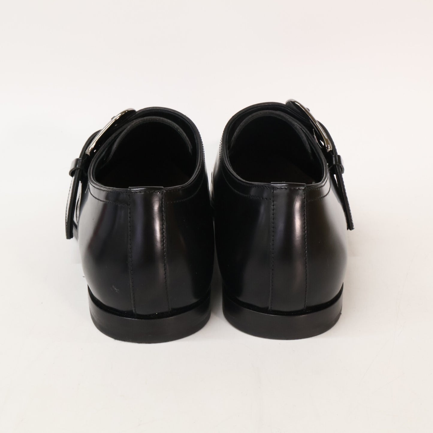 DOLCE&GABBANA ドルチェアンドガッバーナ A50375 シルバーバックル シングルモンク ドレスシューズ シューズ