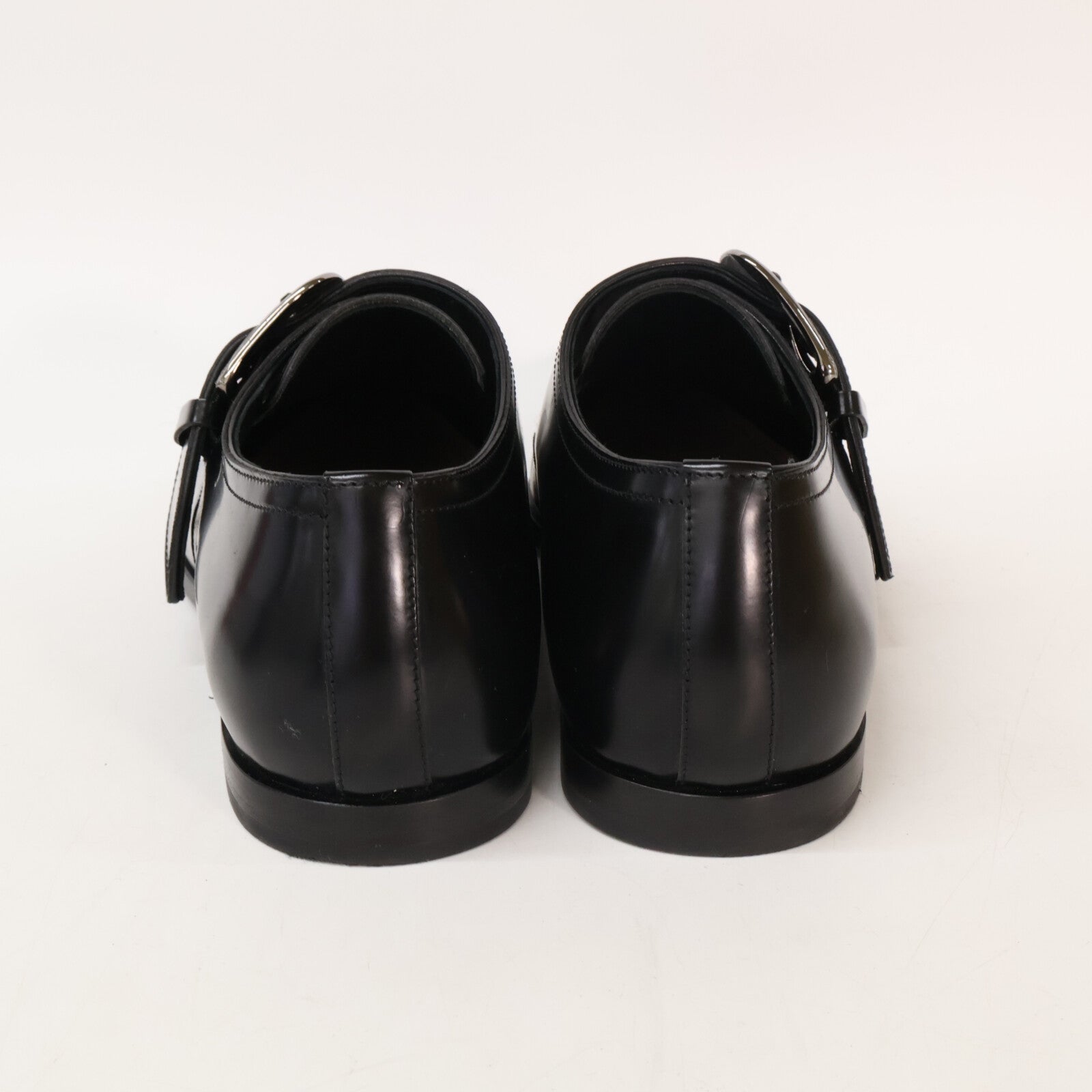 DOLCE&GABBANA ドルチェアンドガッバーナ A50375 シルバーバックル シングルモンク ドレスシューズ シューズ