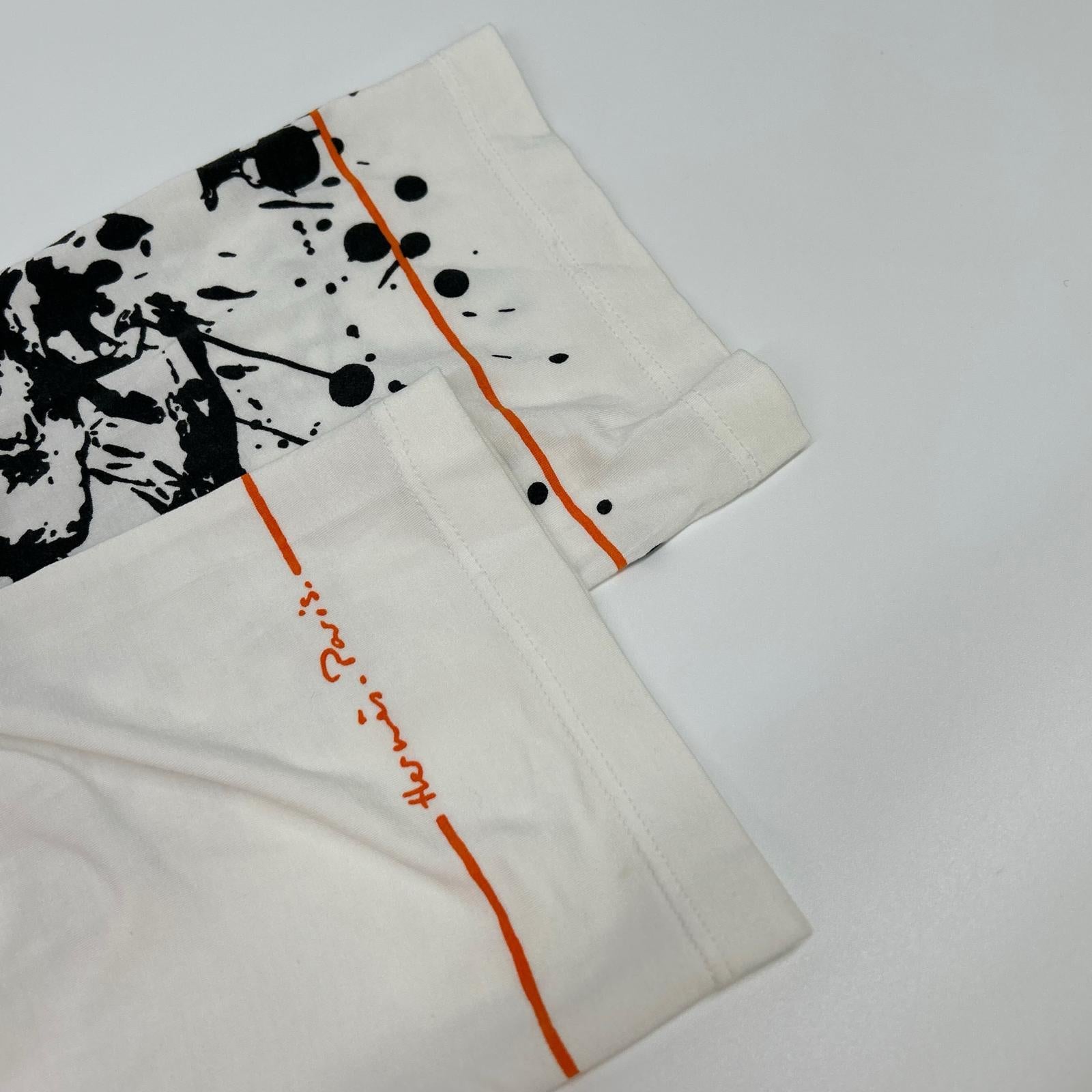 HERMES エルメス ホワイト マルジェラ期 ペイント 長袖カットソー トップス