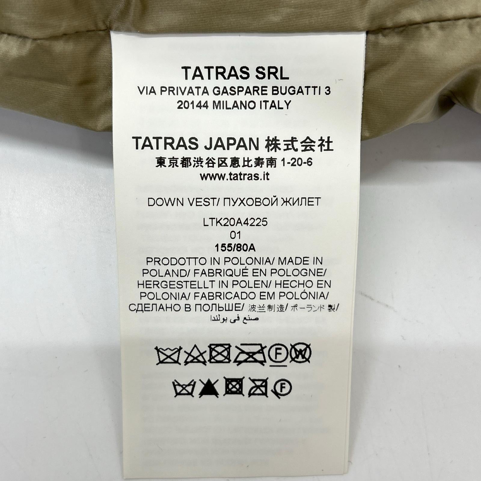 TATRAS タトラス LTK20A4225 20年製ベージュ CHATANGA ダウンベスト ベスト