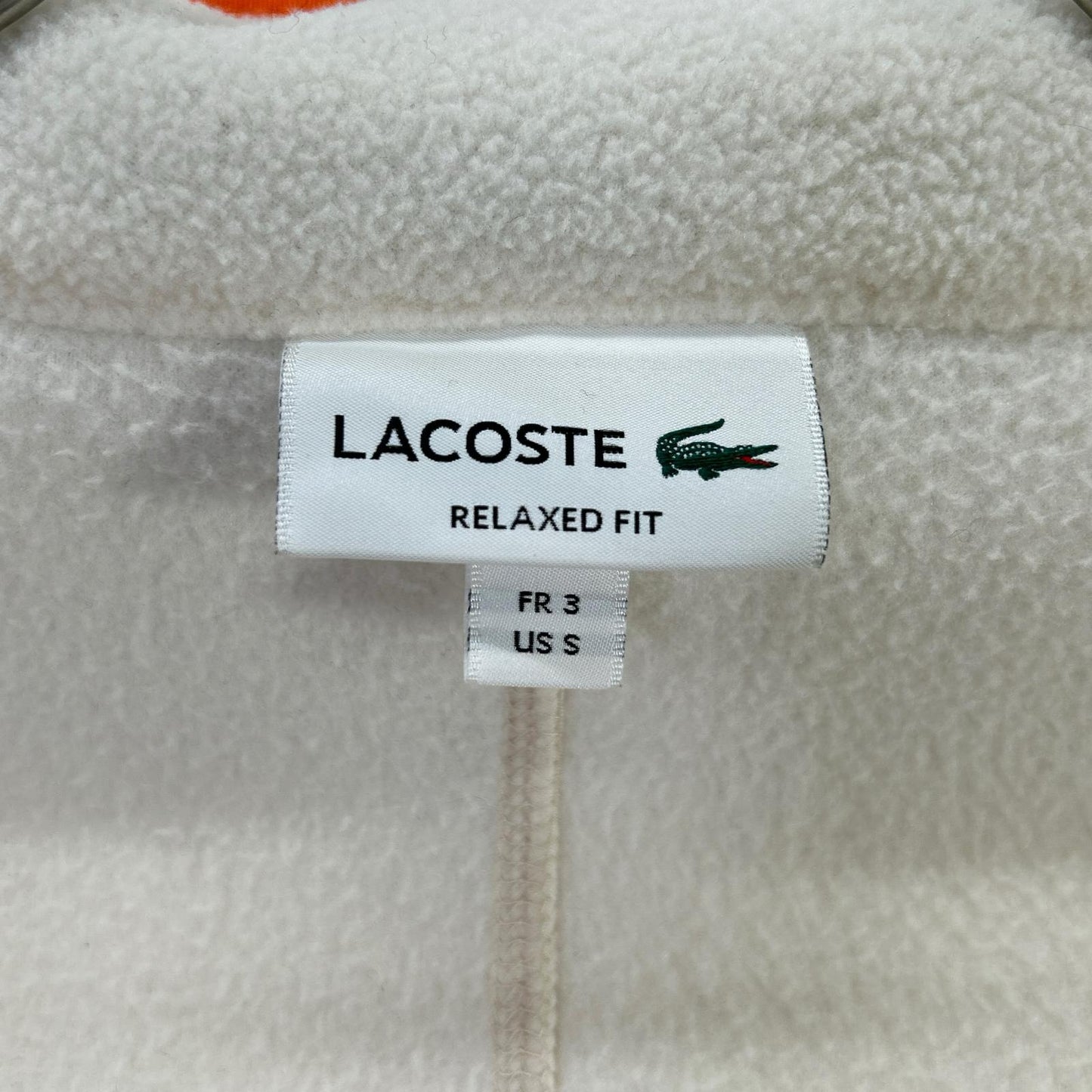 Lacoste ラコステ ホワイト パイピングマイクロフリースジャケット ジャケット