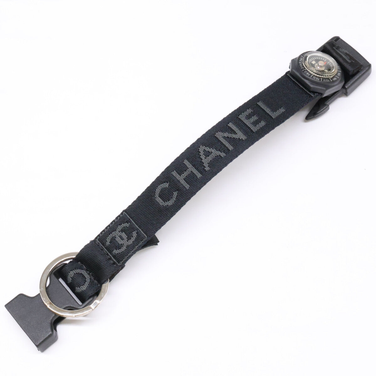 CHANEL シャネル 03A 方位磁石 コンパス ロゴジャカード キーリング