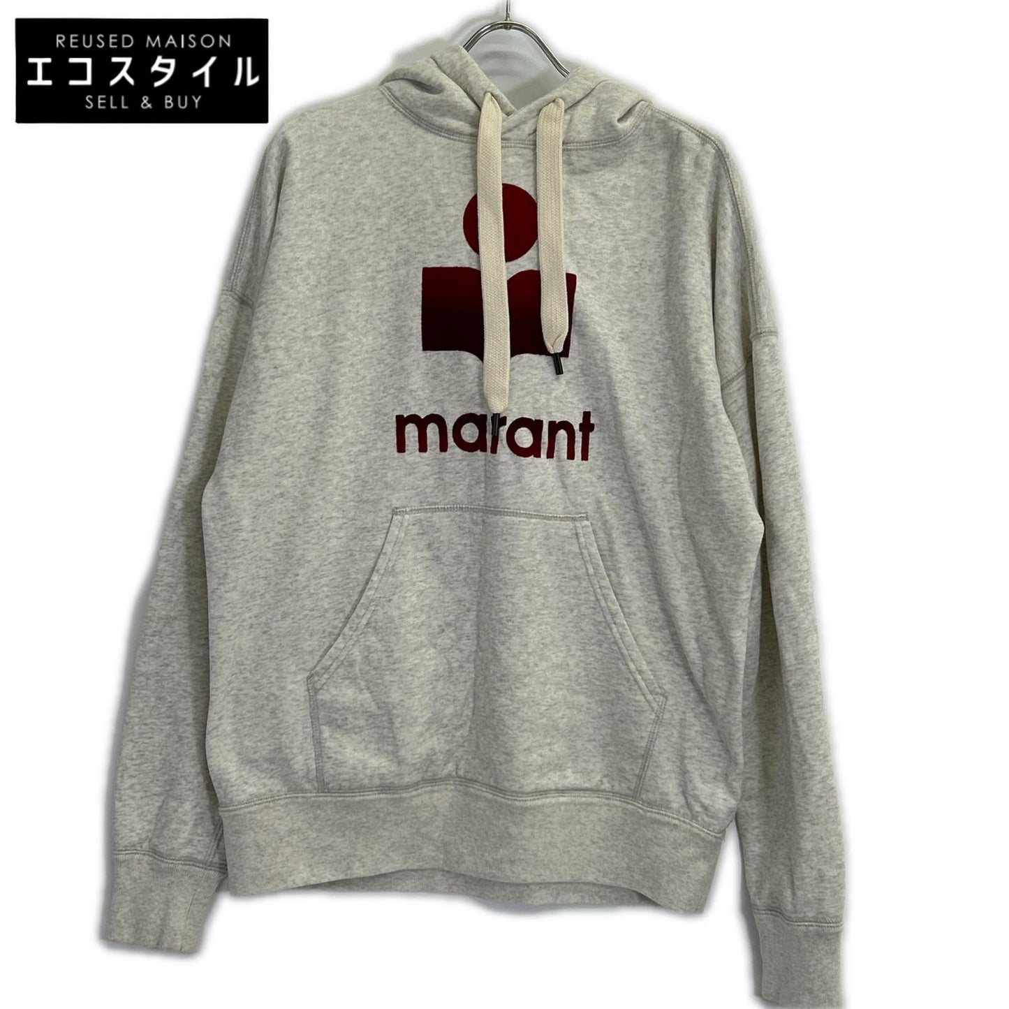 ISABEL MARANT イザベルマラン フロントロゴ ライトグレー スウェットパーカ トップス
