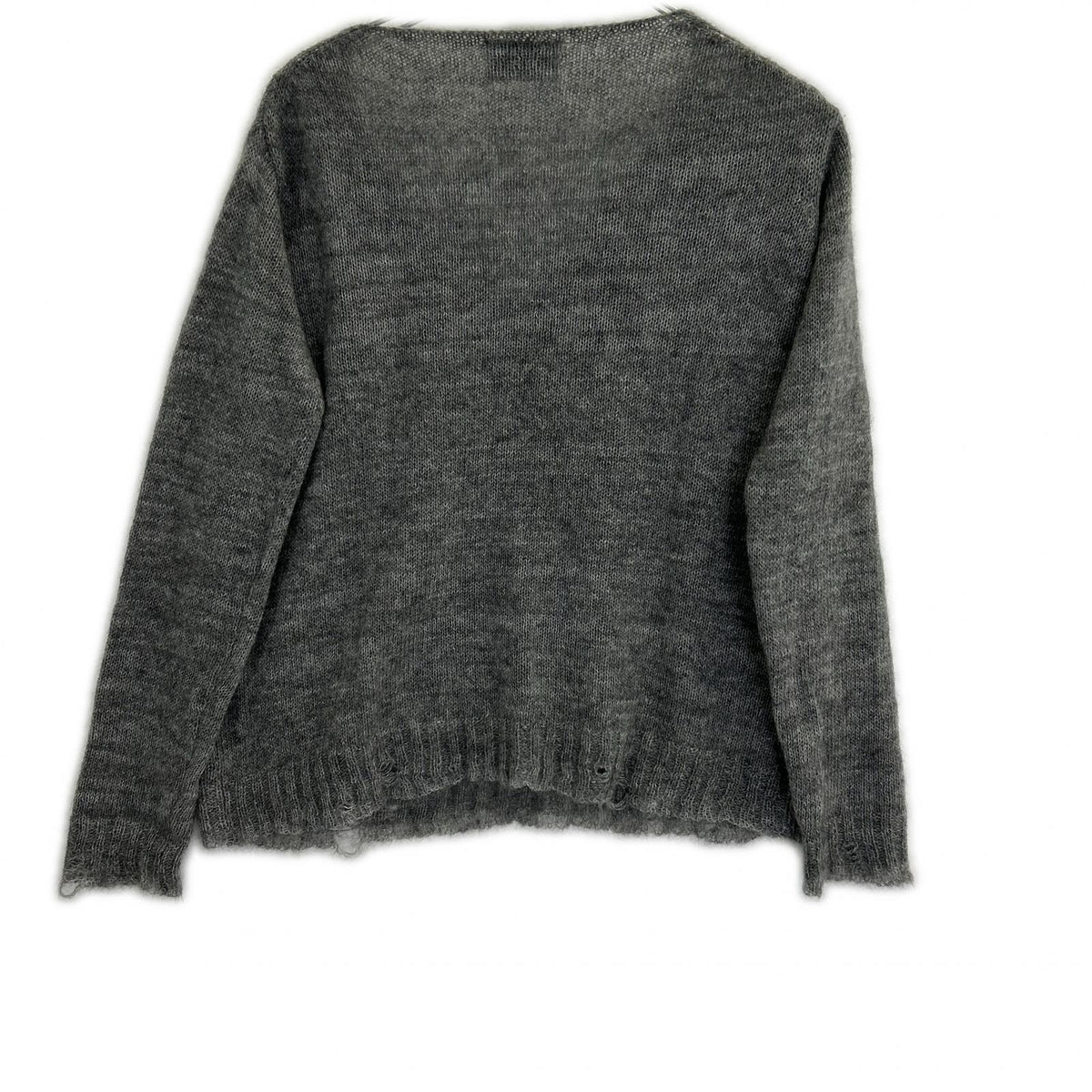 PRADA プラダ グレー 1F88 モヘア ダメージ加工ニット トップス