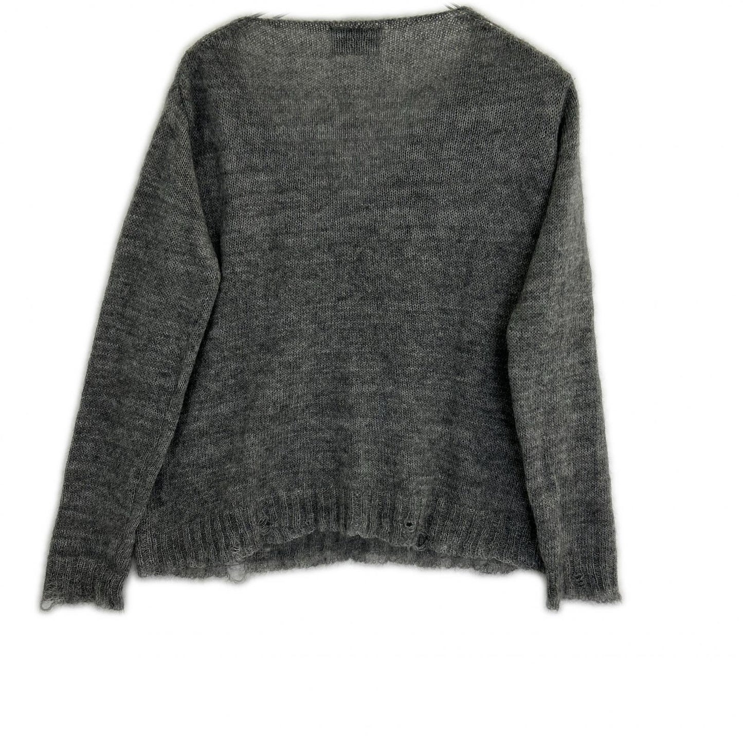 PRADA プラダ グレー 1F88 モヘア ダメージ加工ニット トップス