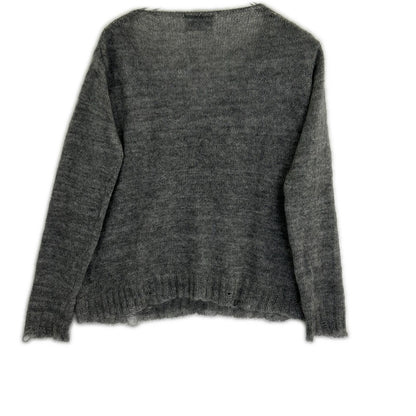 PRADA プラダ グレー 1F88 モヘア ダメージ加工ニット トップス