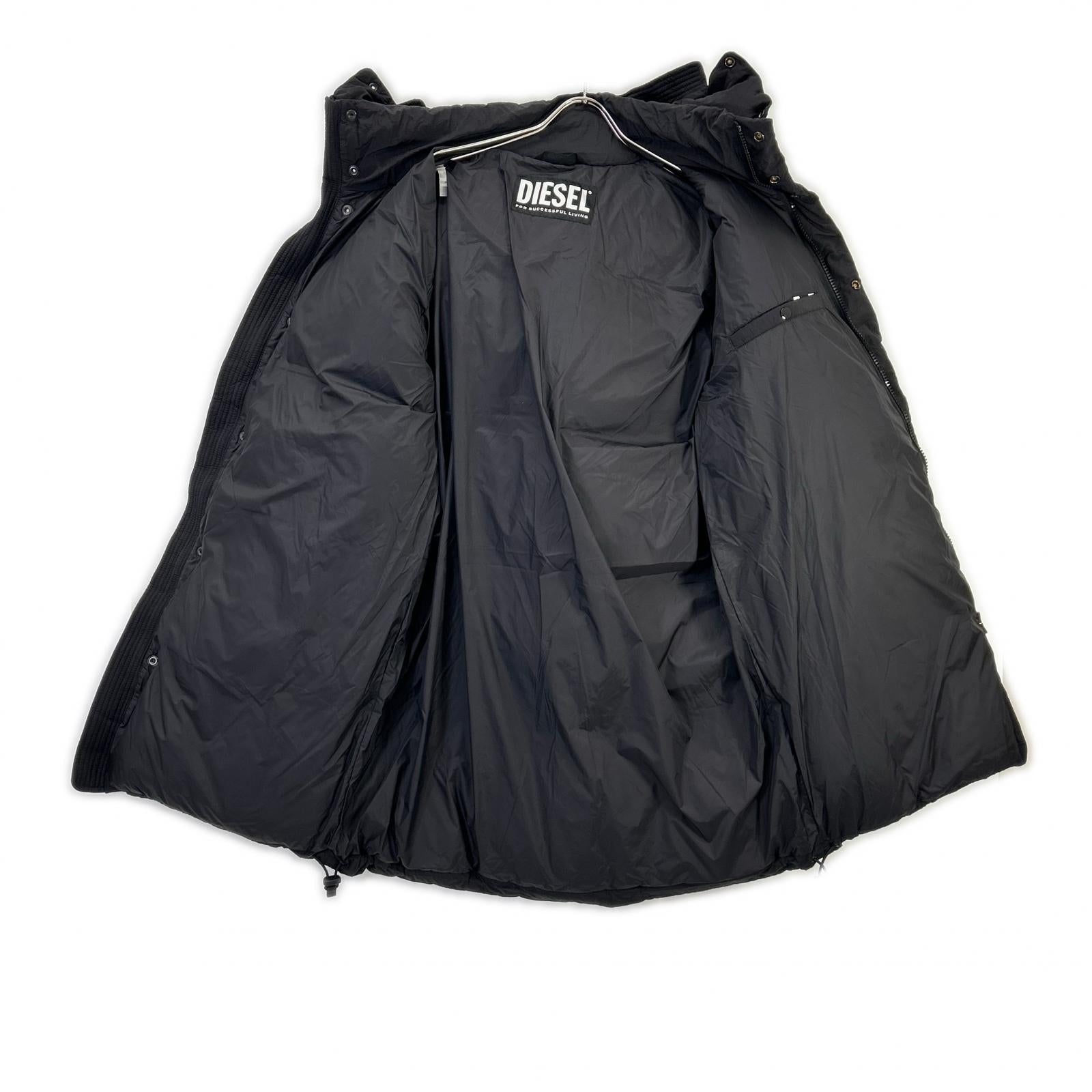 DIESEL Diesel black W-ROLF-LONG down coat