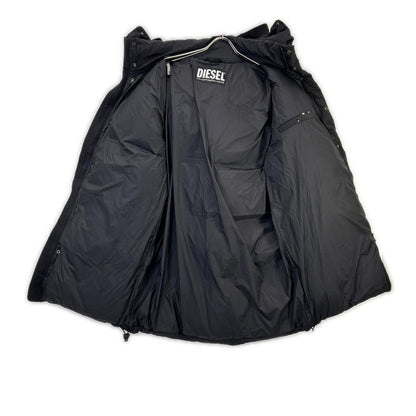 DIESEL Diesel black W-ROLF-LONG down coat