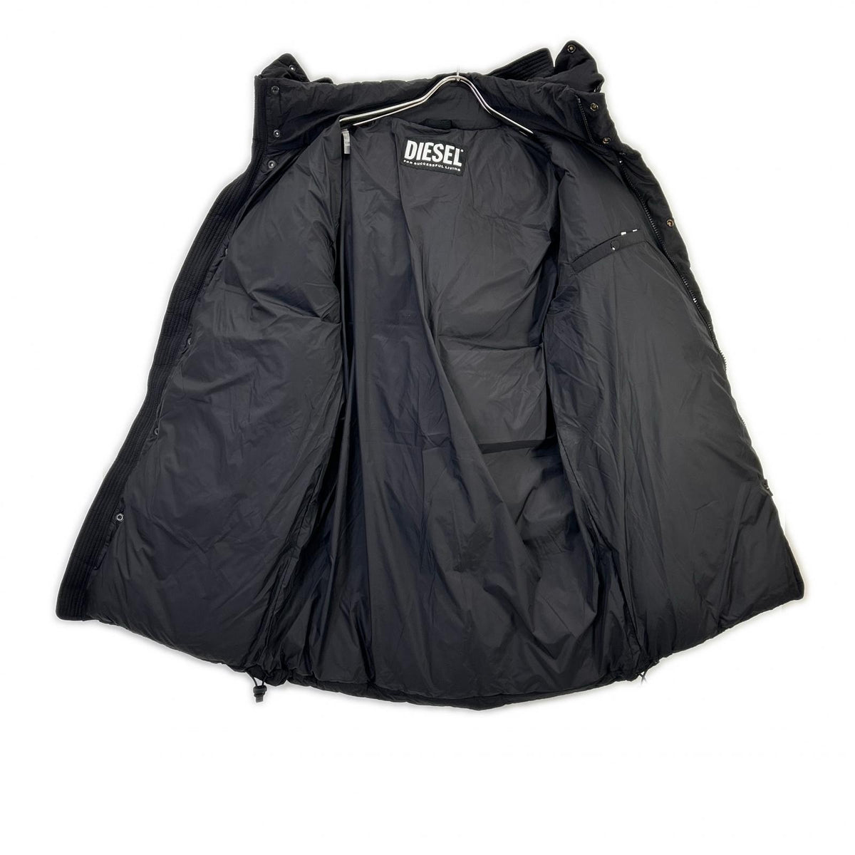 DIESEL Diesel black W-ROLF-LONG down coat