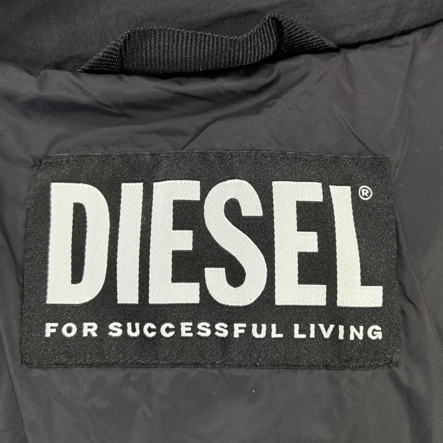 DIESEL Diesel black W-ROLF-LONG down coat