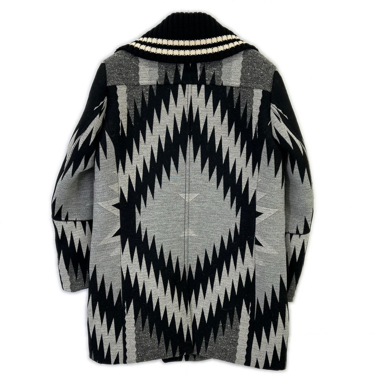 DIESEL BlackGold ディーゼルブラックゴールド グレー ネイティブ柄 コンチョボタン コート コート