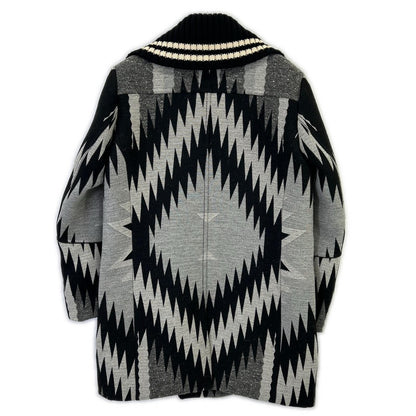 DIESEL BlackGold ディーゼルブラックゴールド グレー ネイティブ柄 コンチョボタン コート コート
