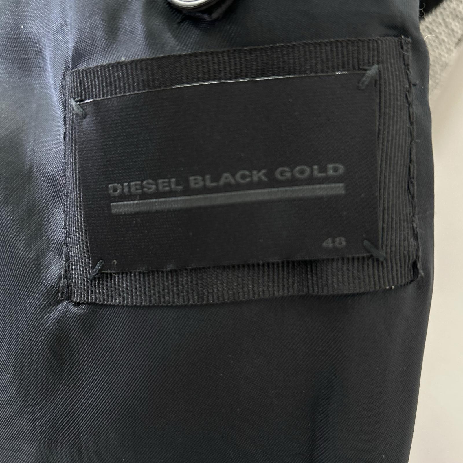 DIESEL BlackGold ディーゼルブラックゴールド グレー ネイティブ柄 コンチョボタン コート コート