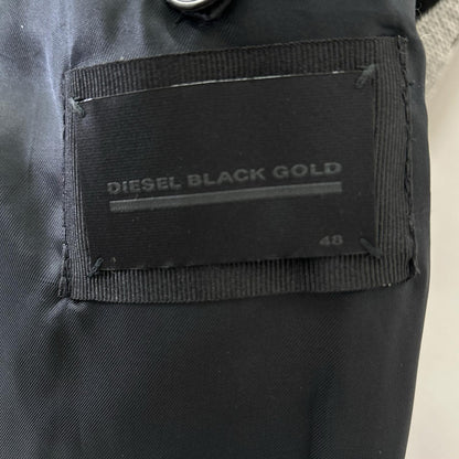 DIESEL BlackGold ディーゼルブラックゴールド グレー ネイティブ柄 コンチョボタン コート コート