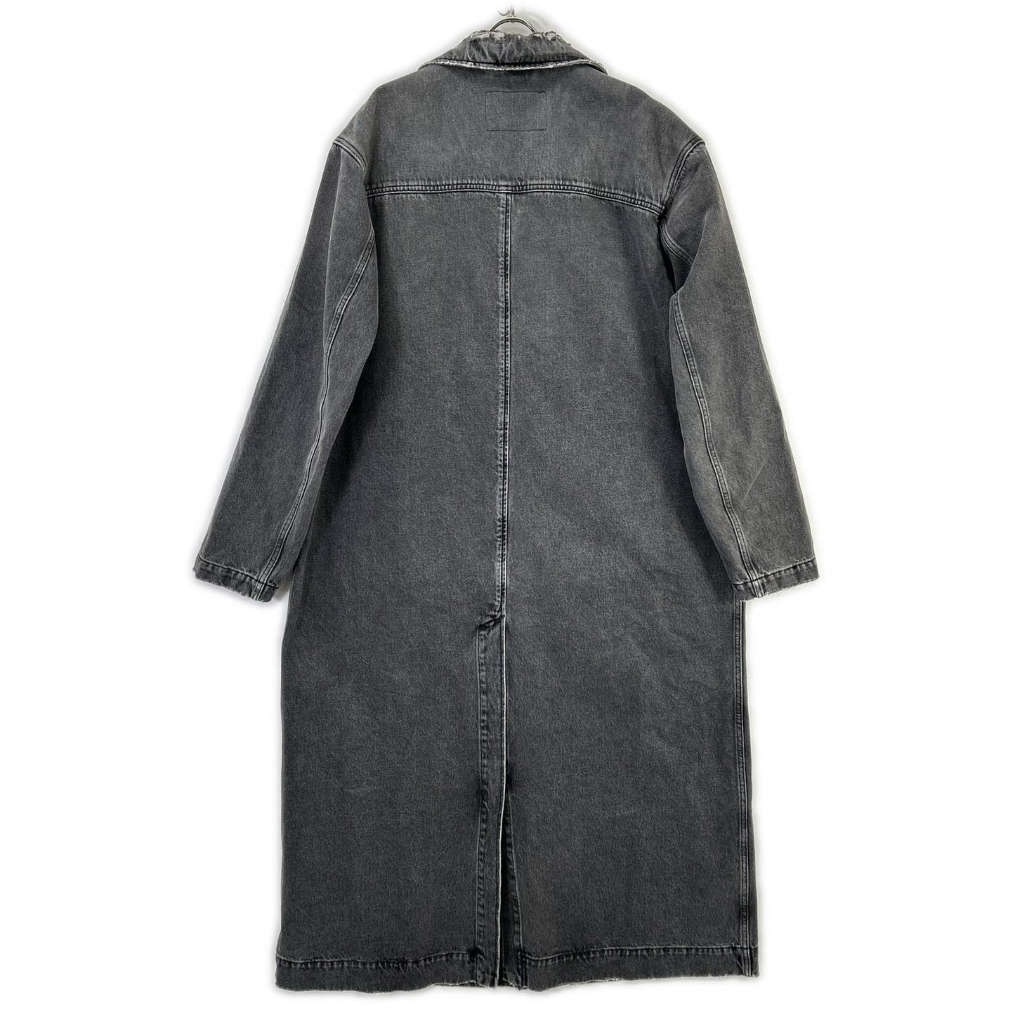 DIESEL ディーゼル 22AW D-ROKU-LONG　チャコール クラッシュ加工 デニム ロングコート コート