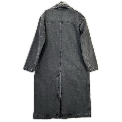 DIESEL ディーゼル 22AW D-ROKU-LONG　チャコール クラッシュ加工 デニム ロングコート コート