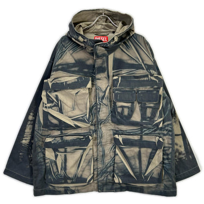 DIESEL ディーゼル ネイビー系 グラデーション J-Cabmus フーテッドジャケット ジャケット