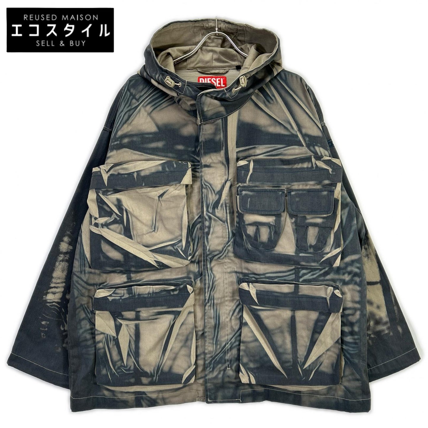 DIESEL ディーゼル ネイビー系 グラデーション J-Cabmus フーテッドジャケット ジャケット