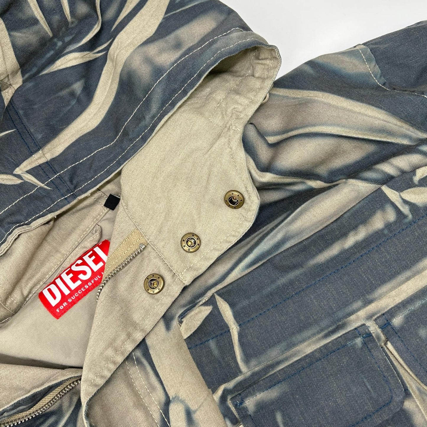 DIESEL ディーゼル ネイビー系 グラデーション J-Cabmus フーテッドジャケット ジャケット