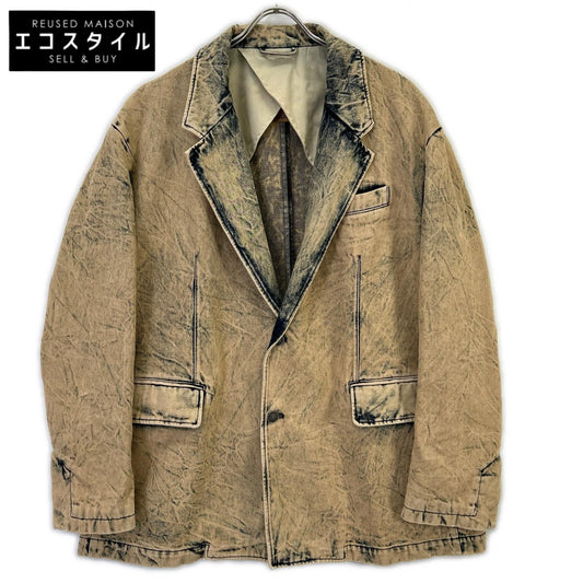 DIESEL ディーゼル ネイビー系 ブリーチ加工 デニムテーラードジャケット ジャケット