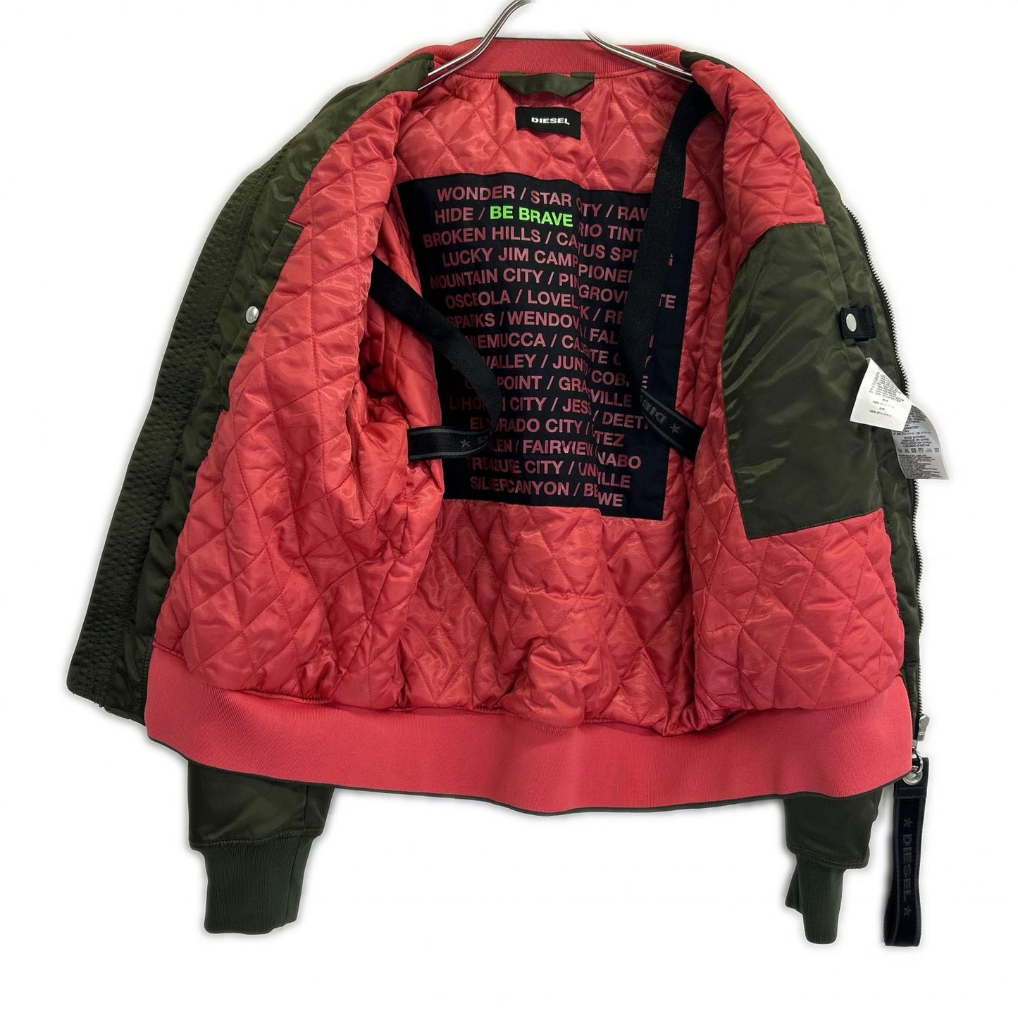 DIESEL ディーゼル 18SS カーキ ナイロン MA-1 ジャケット ジャケット
