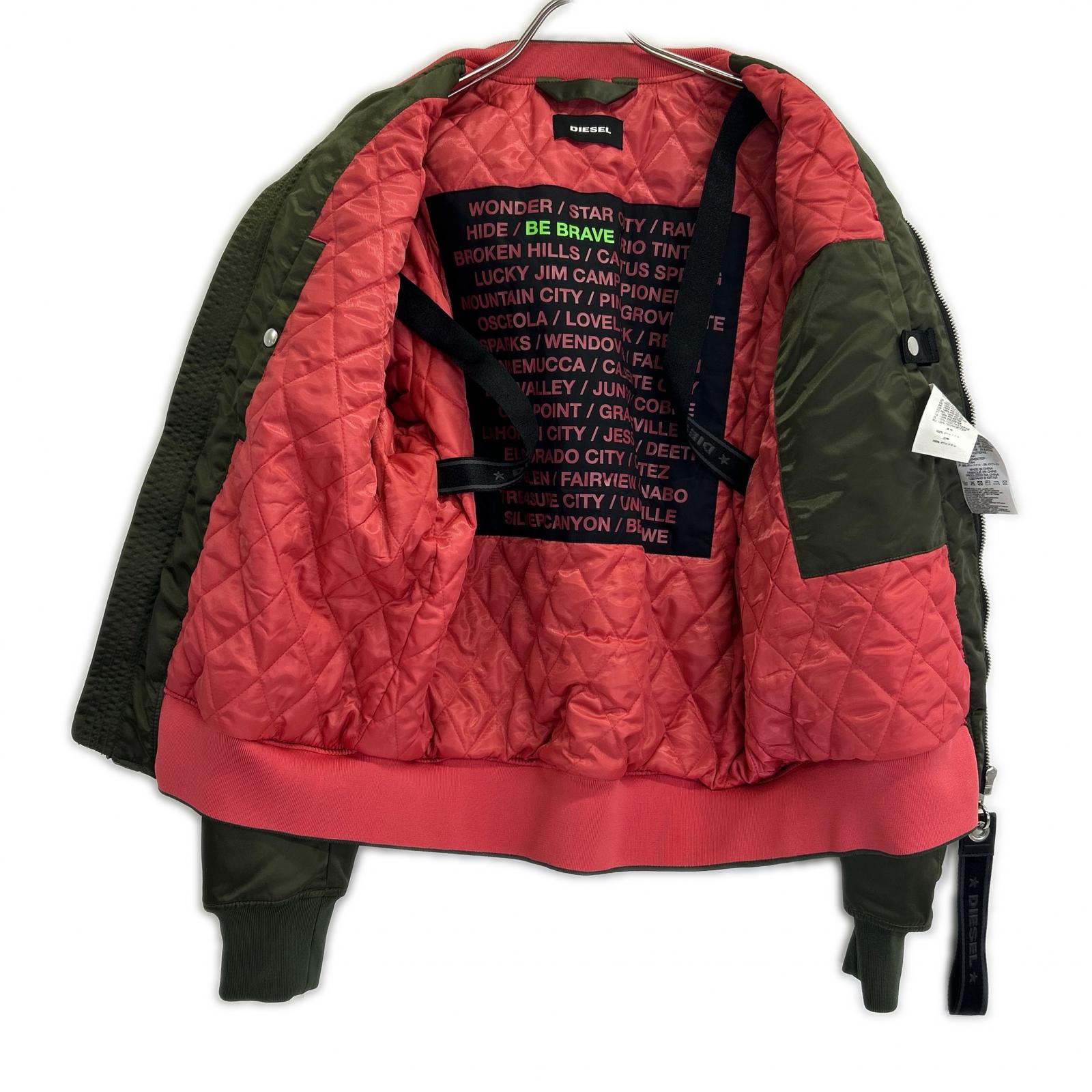 DIESEL ディーゼル 18SS カーキ ナイロン MA-1 ジャケット ジャケット