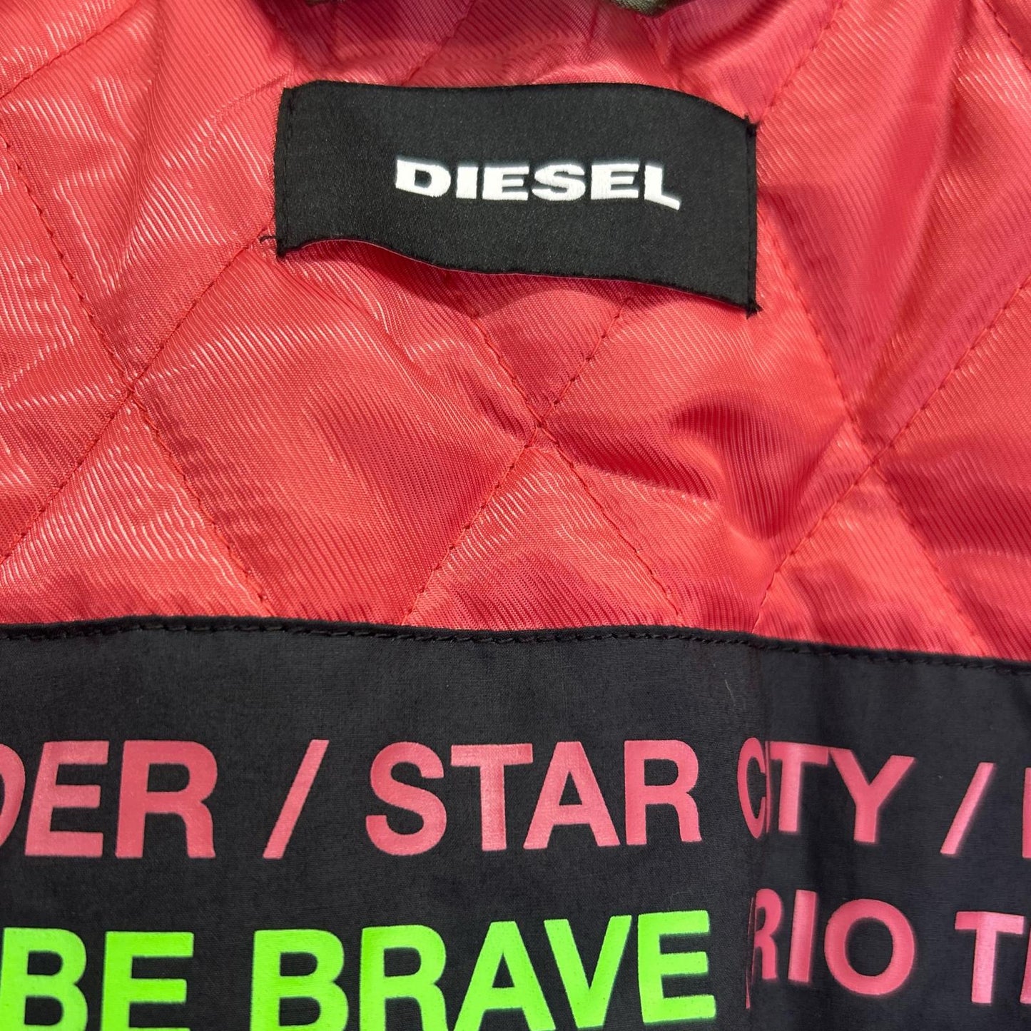 DIESEL ディーゼル 18SS カーキ ナイロン MA-1 ジャケット ジャケット