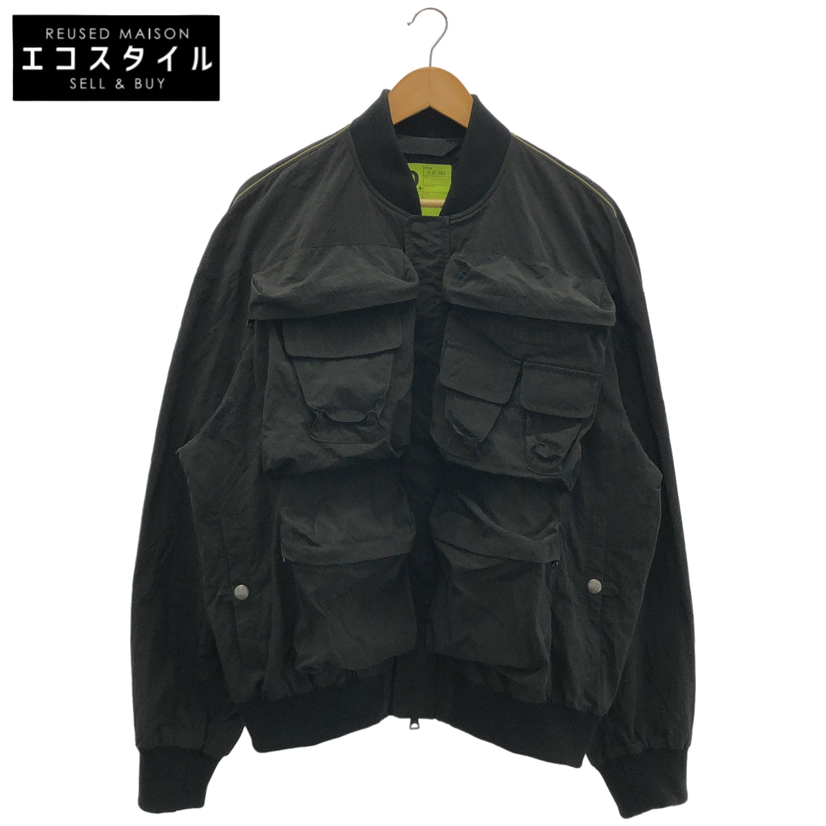 DIESEL Black J-stain-short jacket, top