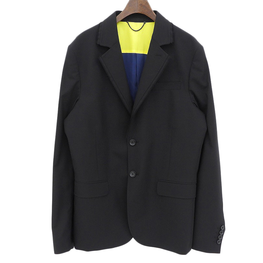DIESEL ディーゼル 美品 シングル テーラードジャケット メンズ ブラック 48 ジャケット ジャケット